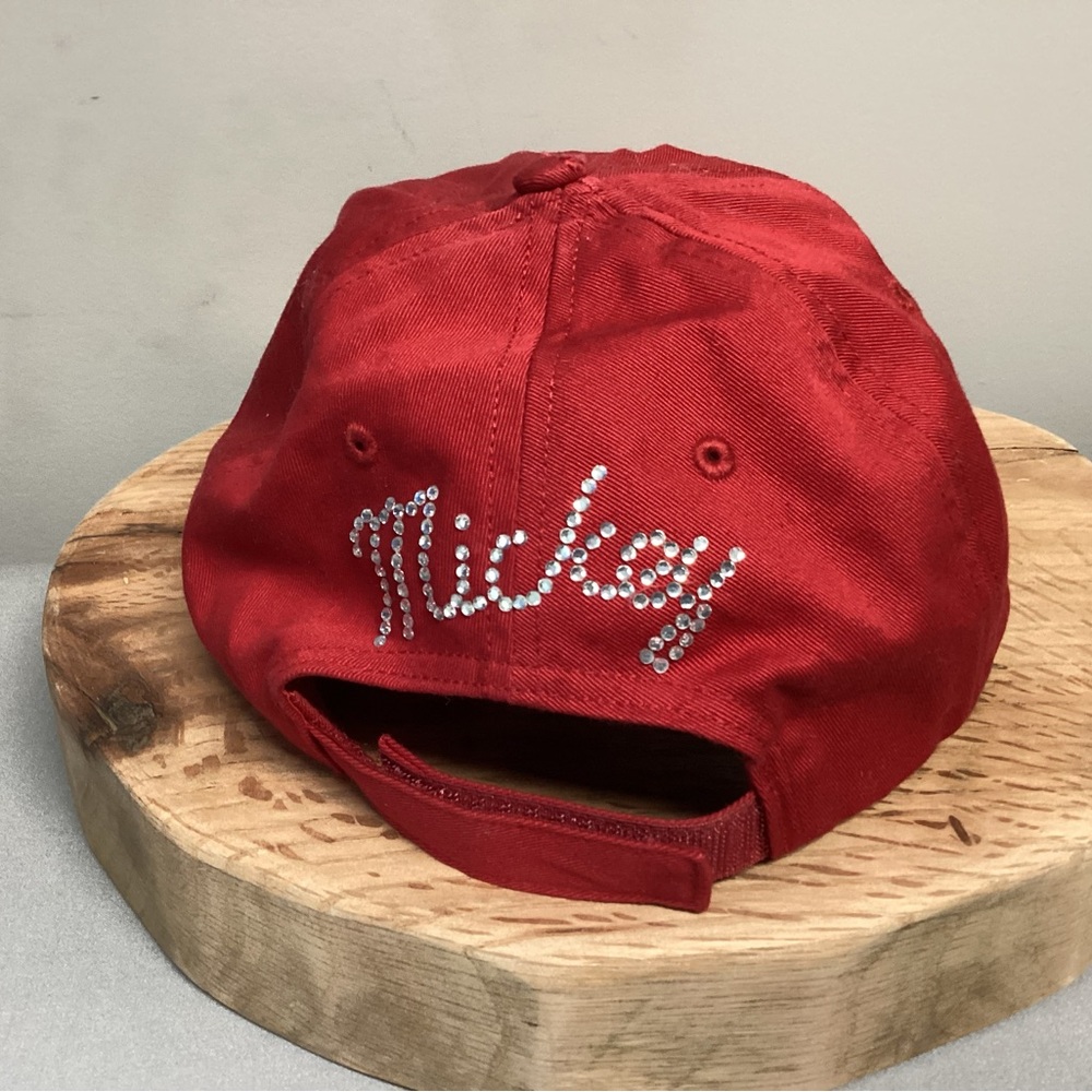 🔴 Mickey Mouse Baseball Hat / Cap - Embroidered w / Rhinestones - Excellent - Picture 4 of 12